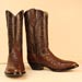 Custom Cigar Ostrich Full Quill Cowboy Boots