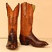 handmade custom cowboy boots with initials and horseshoe inlay