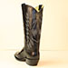 Handmade Black Milano Buffalo Cowboy Boots with Custom Vamp Spat Accent