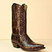 seamless handmade chocolate alligator belly cowboy boot