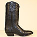 Custom Made Full Quill Ostrich Cowboy Boots with Hand Corded Black Buffalo tops