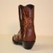 Custom Made Ostrich Cowboy Botine with Acorn Tooling 
