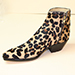 custom botine boot leopard print hair on hide