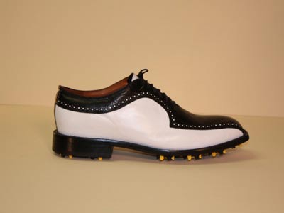 Black and White Kangaroo Custom Golf Shoe