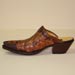 Handmade Cowboy Style Slip-On Mule with Hand Tooling