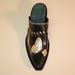 Custom Cowboy Style Slip-On Mule Gold and Green Butterfly