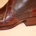 Custom Cognac Brown Alligator Belly Men's Handmade Ankle Boot