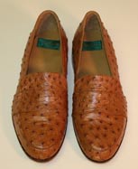 Saddle Tan Ostrich Shoe