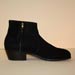 black suede custom handmade men's ankle boot